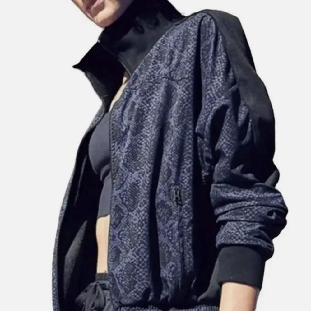Athleta Blue & Black Brooklyn Bomber Jacket - Size S